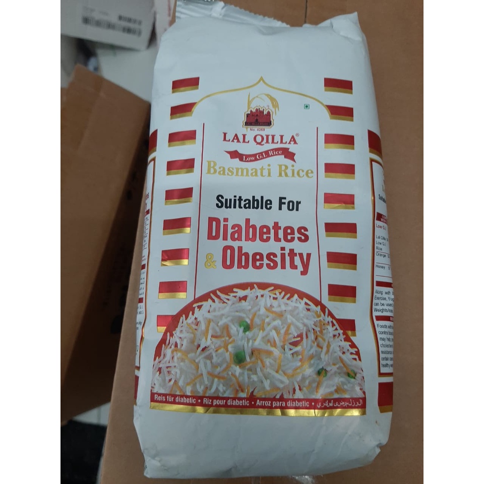 Jual Beras Lal qilla Basmati Diabetes dan Obesity Rice 1kg Shopee Indonesia