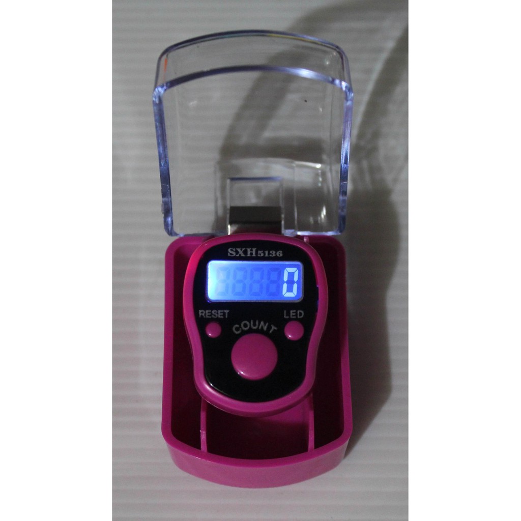 [BISA COD] Tasbih Digital LED Finger Counter Alat Hitung Digital Zikir Cincin (SXH5136) Dengan Kotak