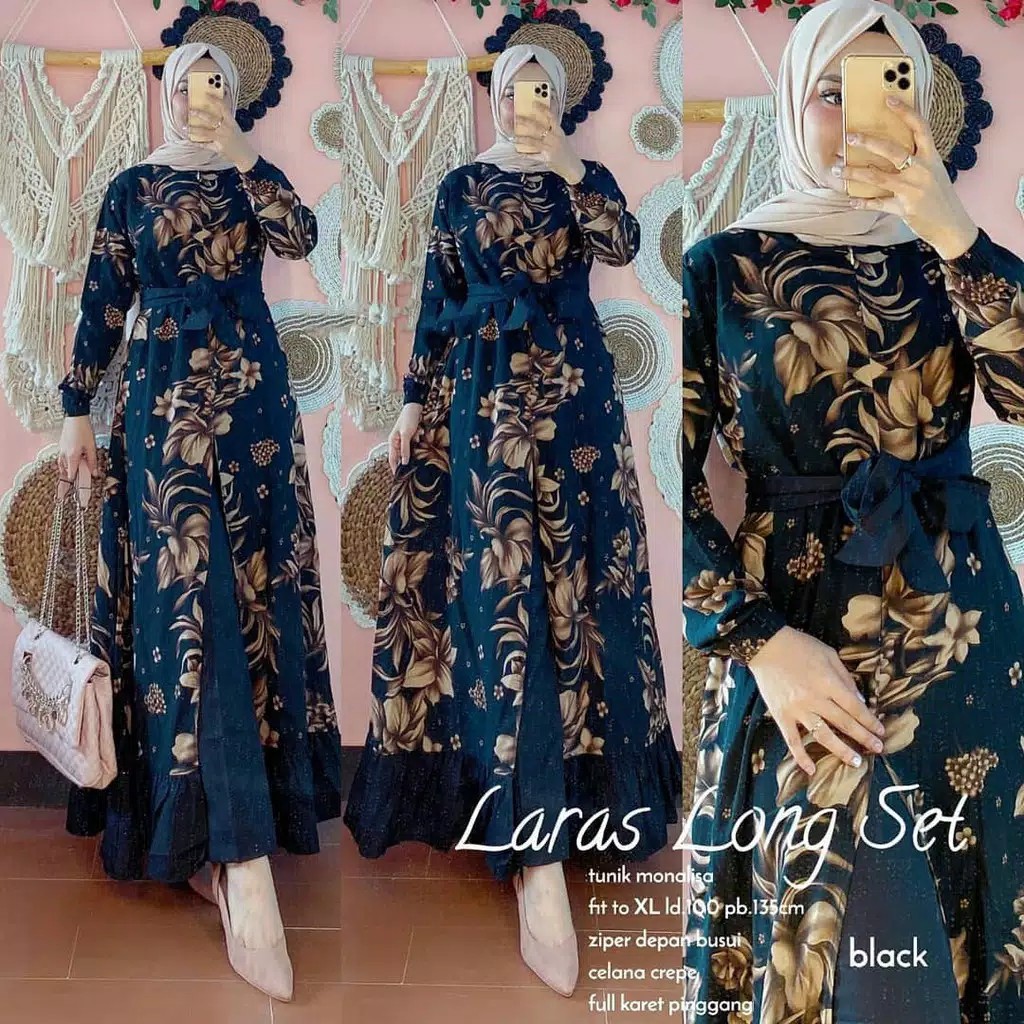 Laras Set Setelan Baju Muslim Waita 2in1 Pakaian Wanita