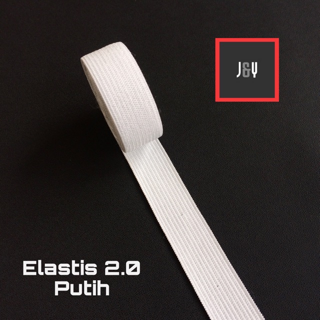 Tali karet elastis 2.0 cm putih