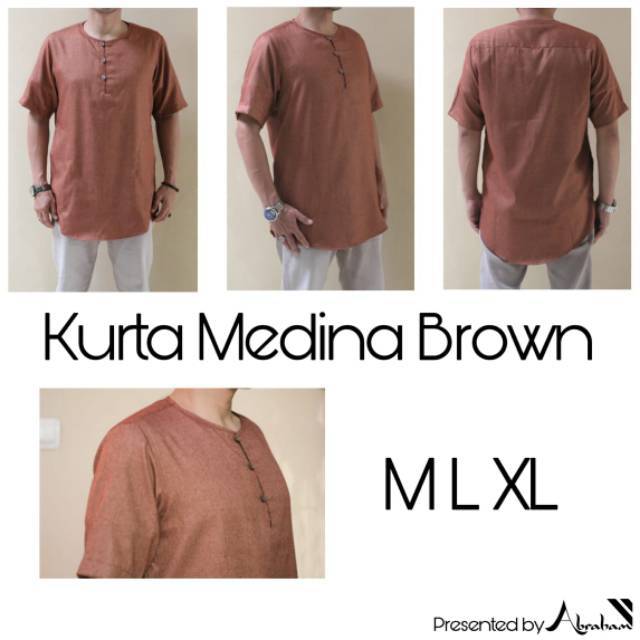 Baju Koko kurta abraham casual brown