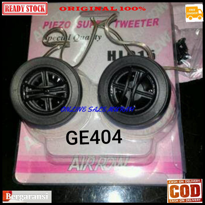 G404 speaker piezo tweeter super treble twiter spk mini mobil car audio sound musik suround magnet surround tambahan piezoo pasif suara coil booster sepasang adalah satu set Bisa DIPAKAI SEGALA JENIS AUDIO 1 set isi 2 pcs Diameter 4cm tebal 3,5cm Deskrips