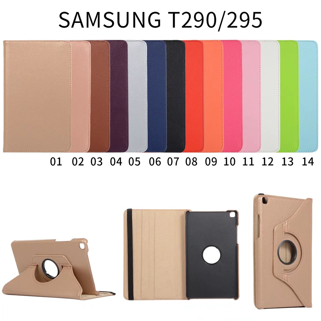 Untuk Samsung Galaxy Tab A 8.0 (2019) SM-T290 SM-T295 Fashion360° Rotating Stand Tablet Lipat Folio Flip Cover Pelindung Kulit Case