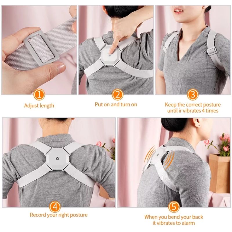 POSTURE CORRECTOR SMART BACK ELEKTRIK BERGETAR KETIKA POSTUR BUNGKUK PENEGAK POSTUR PUNGGUNG ELECTRIC