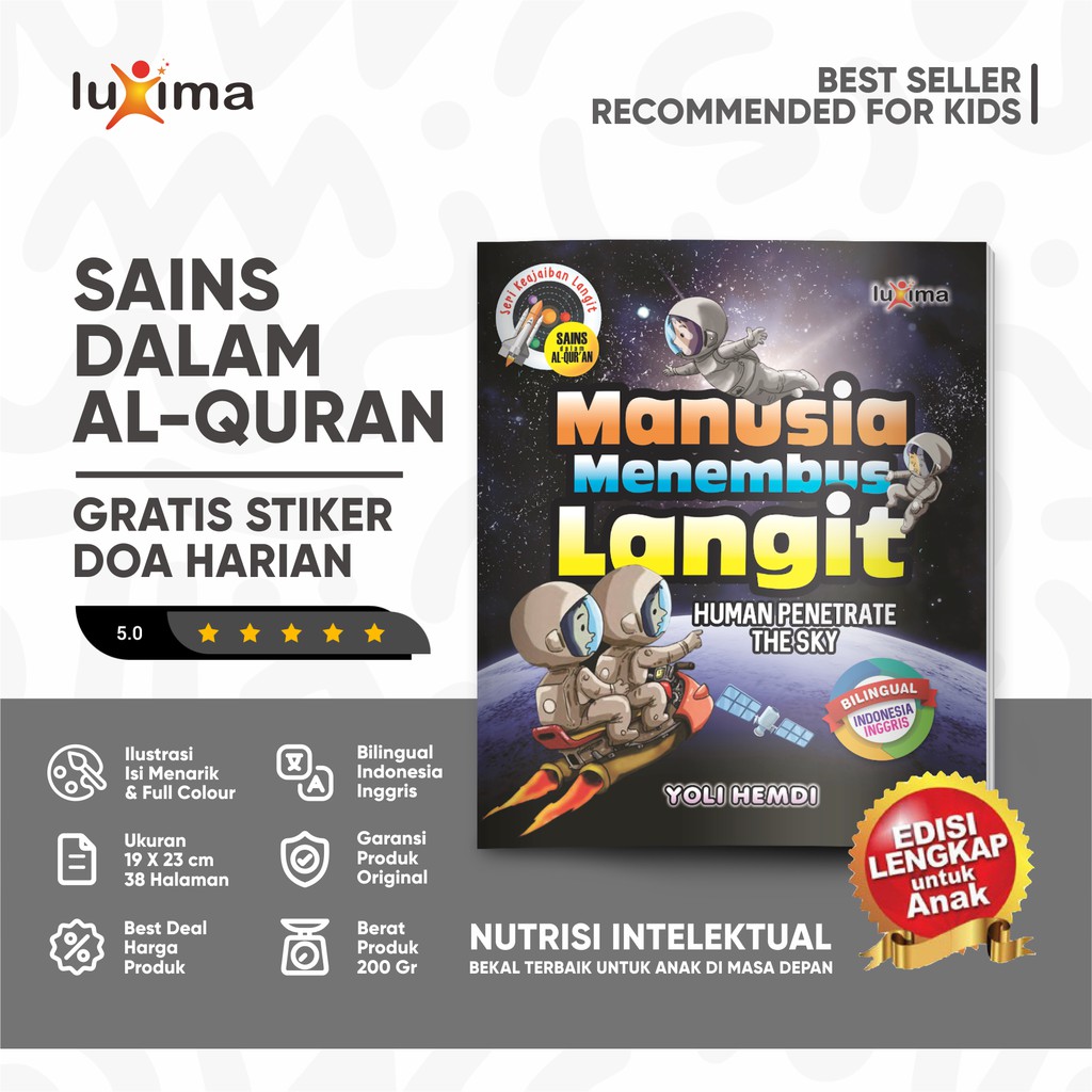 Manusia Menembus Langit - Seri Keajaiban Langit 13 / Buku Belajar Pengetahuan Sains Quran Anak Berga