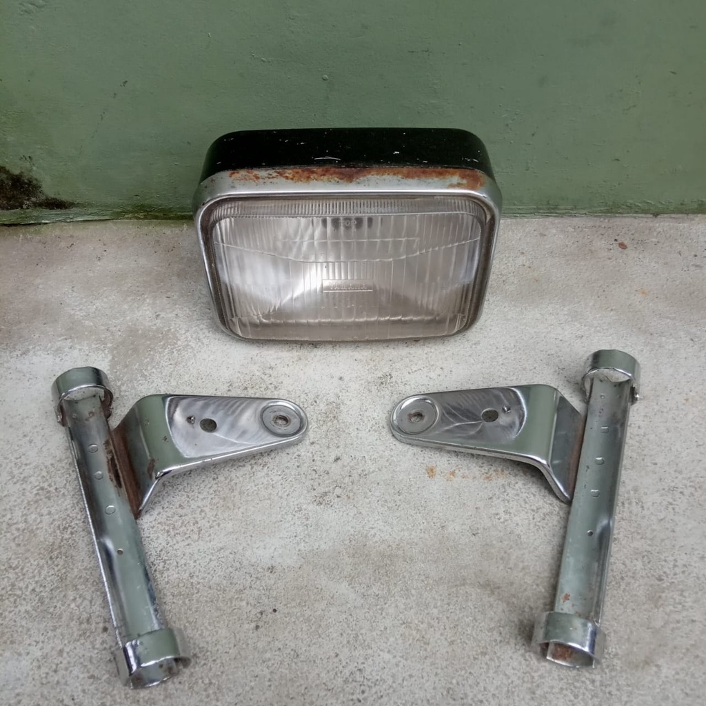 Headlamp lampu depan set kupingan Yamaha RX KING Lama Tua original copotan motor murah ori