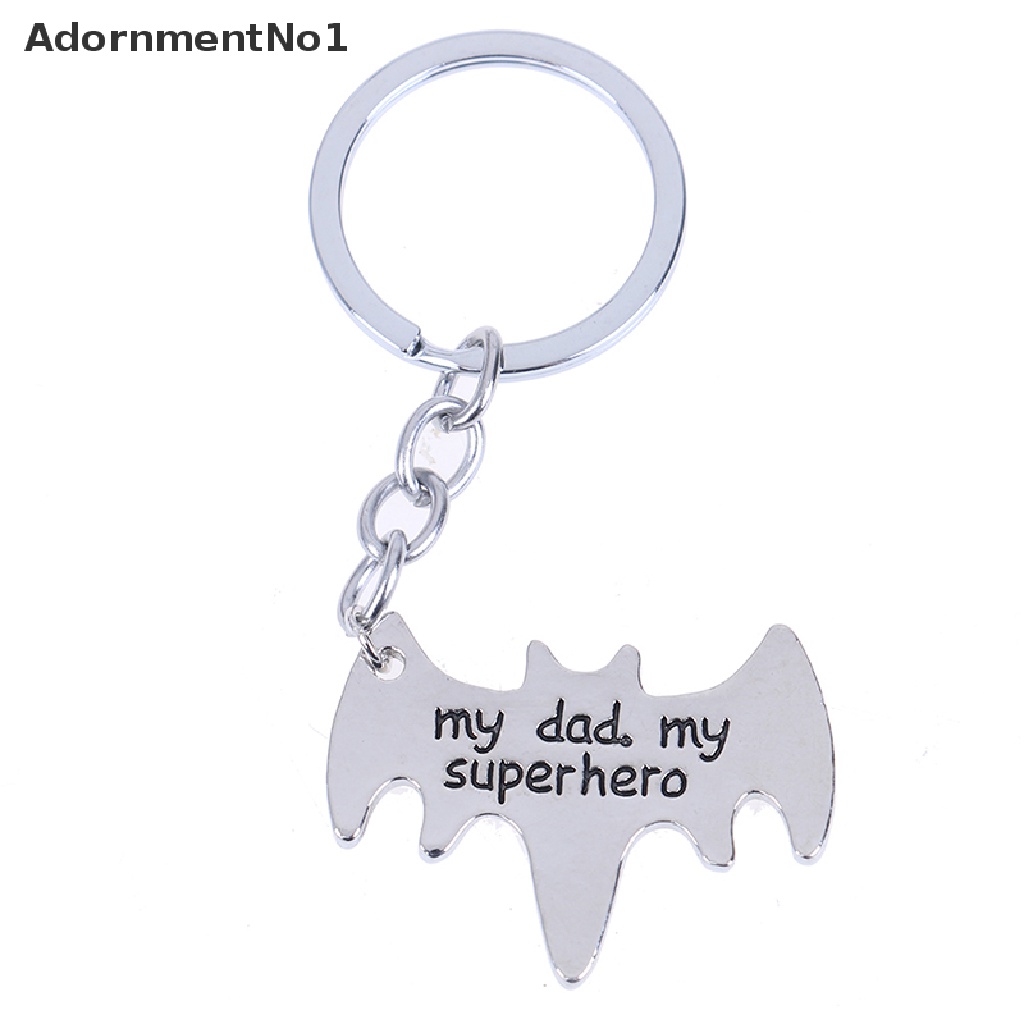 (AdornmentNo1) 1pc Gantungan Kunci Bentuk Kelelawar &quot;My Dad My Superhero&quot;