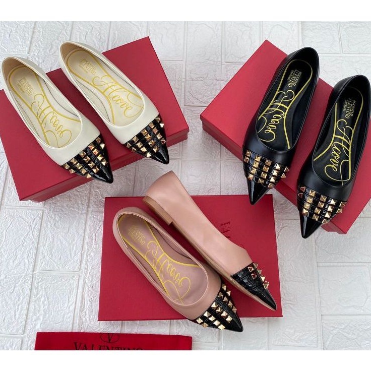 Sepatu Wanita Mirror Valentino Alcove Flat Shoes AF026-1