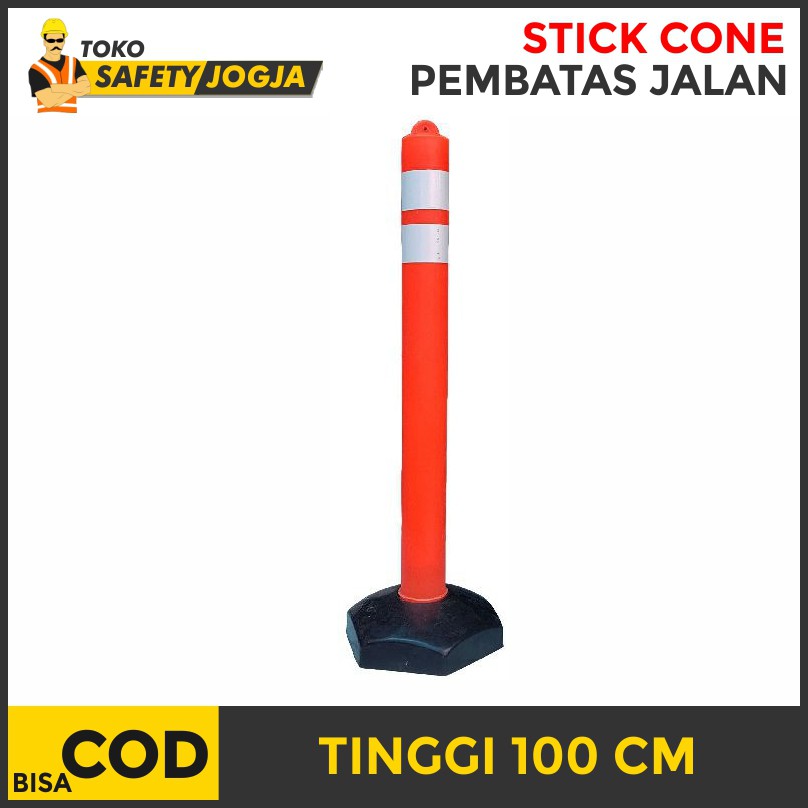 STICK CONE STIK CON TRAFFIC SAFETY TIANG PEMBATAS PLASTIK LALU LINTAS