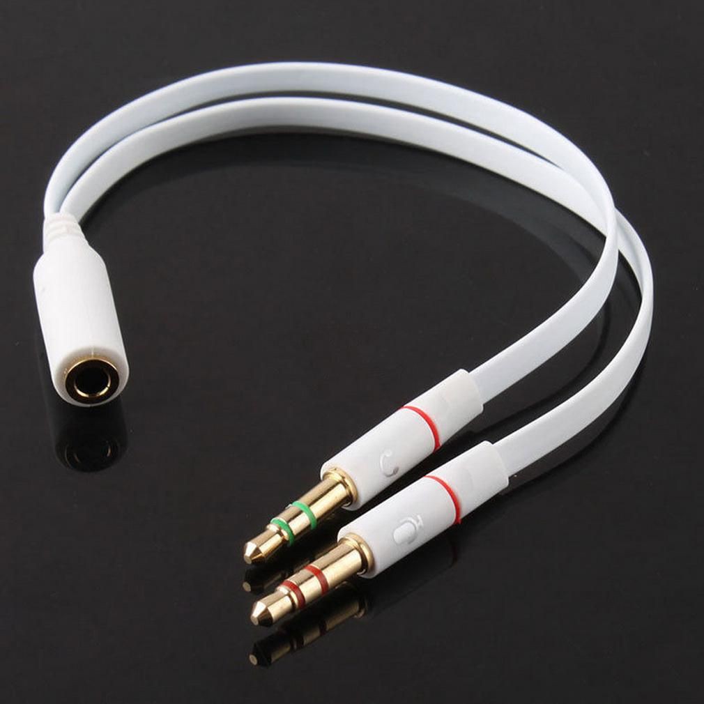 Y Splitter Cable 2 Male 1 Female Jack 3.5mm PC Audio Microphone
