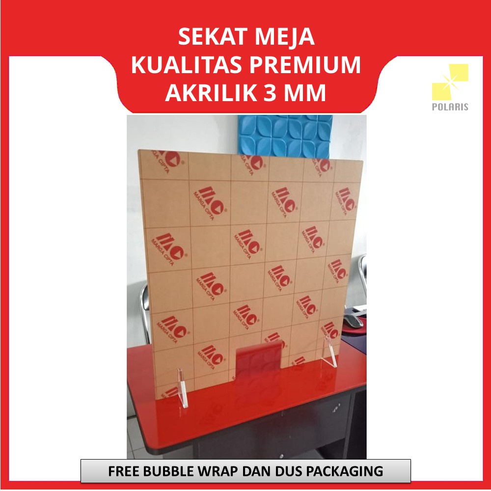 SEKAT AKRILIK LEBAR 80CM X TINGGI 75CM