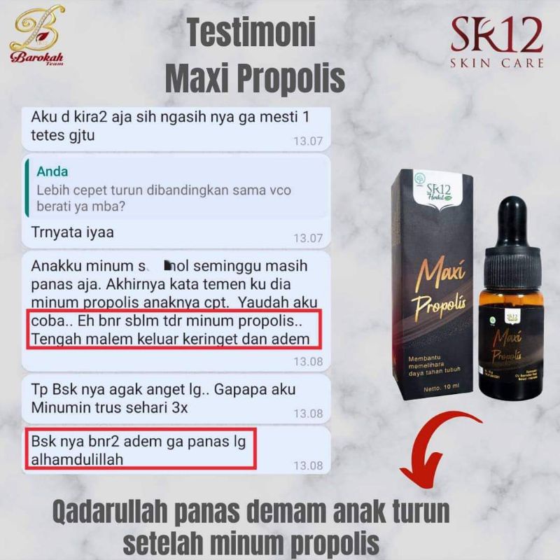 Maxi Propolis SR12 Herbal Skincare BPOM ANTI BAKTERI-ANTI OKSIDAN-ANTI KANKER MENJAGA KESEHATAN JANTUNG HATI - ANTI VIRUS