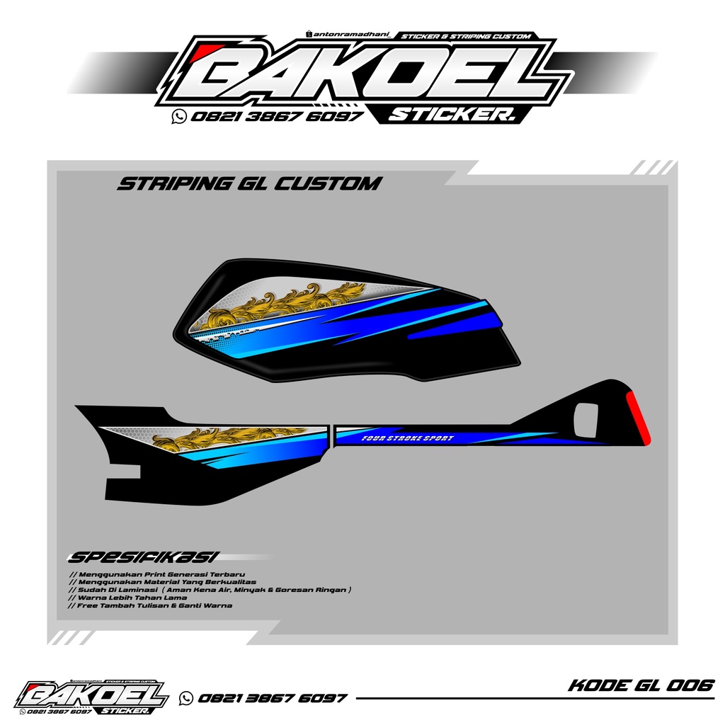 STRIPING GL CUSTOM - STRIPING GL PRO/MAX BATIK - STRIPING DECAL CUSTOM VARIASI - STRPIPING GL PRO/MA