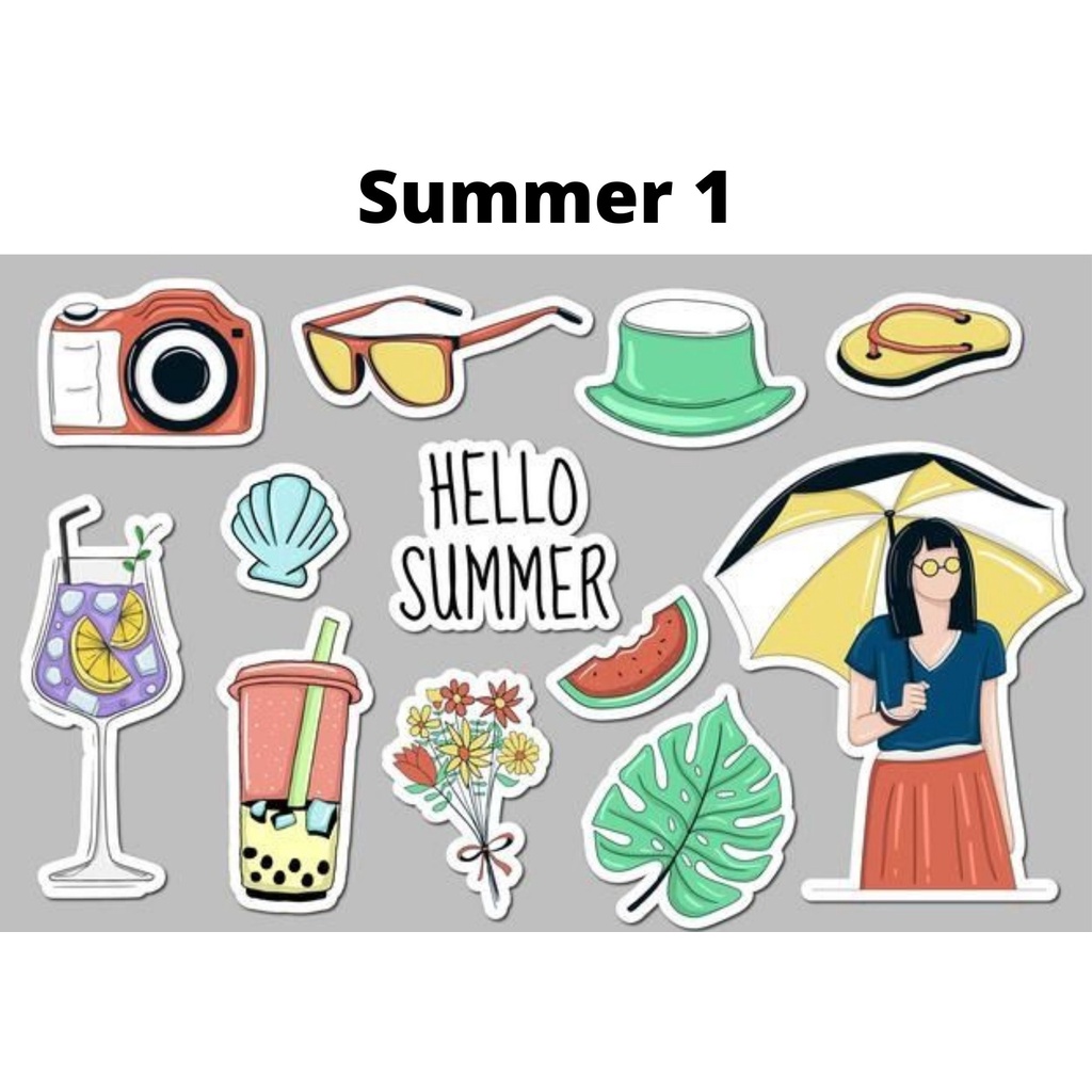 Sticker Girl Summer Tumblr Set Sticker Hp/ Laptop Aesthetic Murah