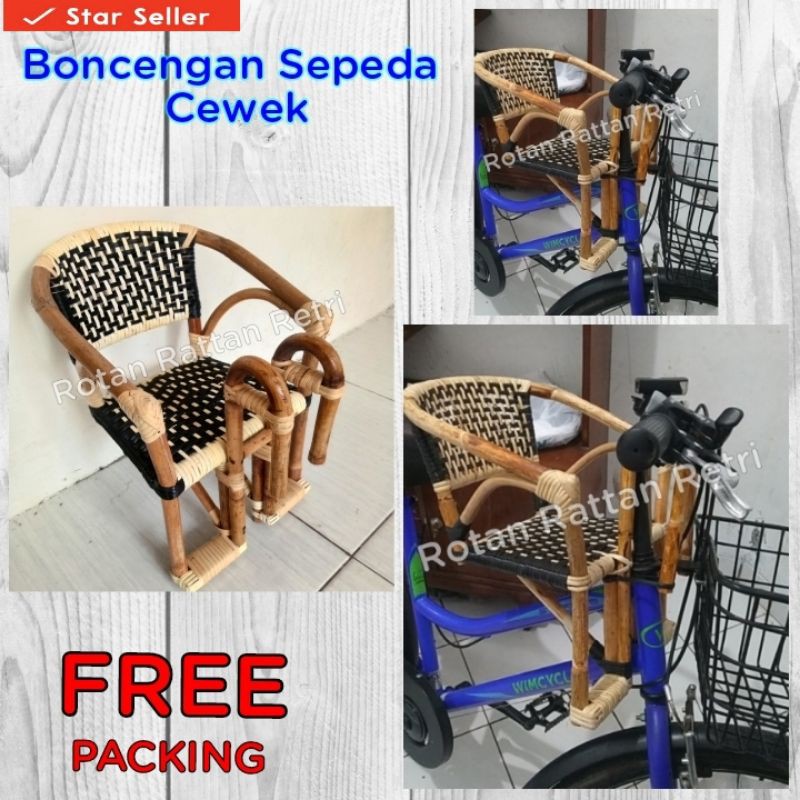 Kursi Boncengan sepeda depan anak MTB, polygon lipat, gunung murah dari rotan