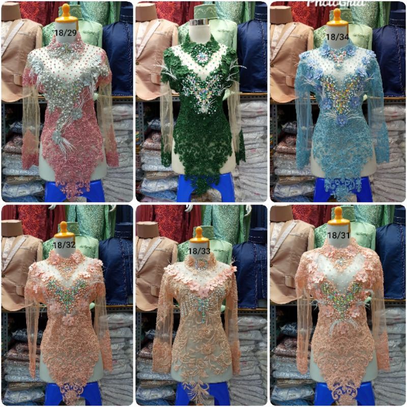 KEBAYA MODERN PAYET JEPANG/PAYET MUTIARA/BUNGA 3D