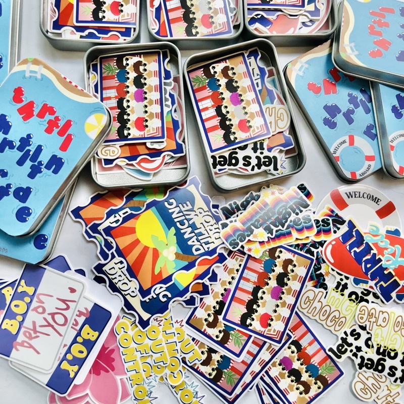 THE BOYZ Thrill Ride tincase die cut sticker keyring art print by kulkit