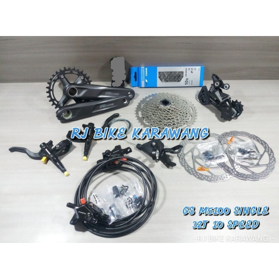 Groupset Shimano Deore MIX M4100 DAN M5100 10 Speed Single 32T Original