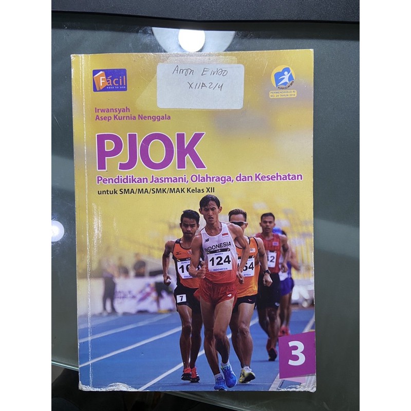Buku PJOK BEKAS kelas 12 penerbit FACIL