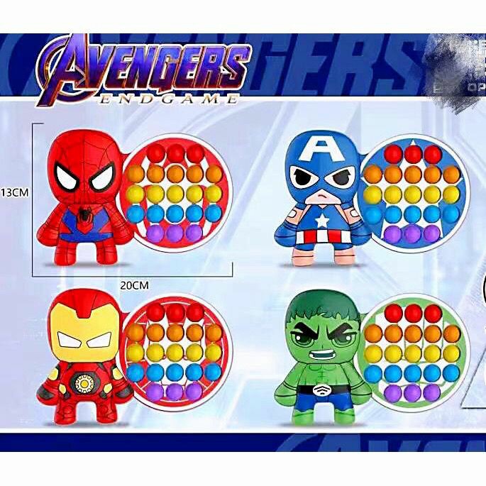 NEW AVENGERS BUBBLE Push Pops Bubble Toys Pop It Finger Kartun Avenger