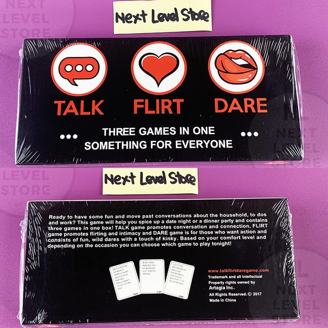 Talk Flirt Dare Couples Games Relationship Card Game 1 SET (3 DECK)