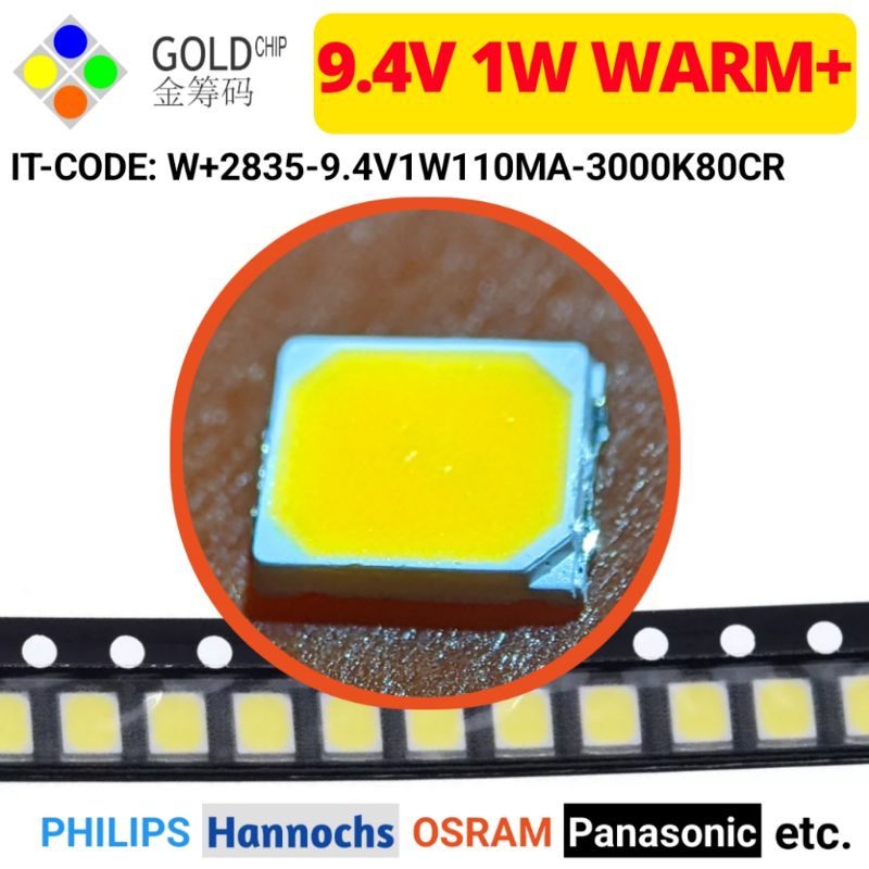 LED SMD GOLDCHIP 2835 3V 6V 9V 12V 18V  UNTUK SERVIS LAMPU PHILIPS OSRAM HANNOCHS DLL