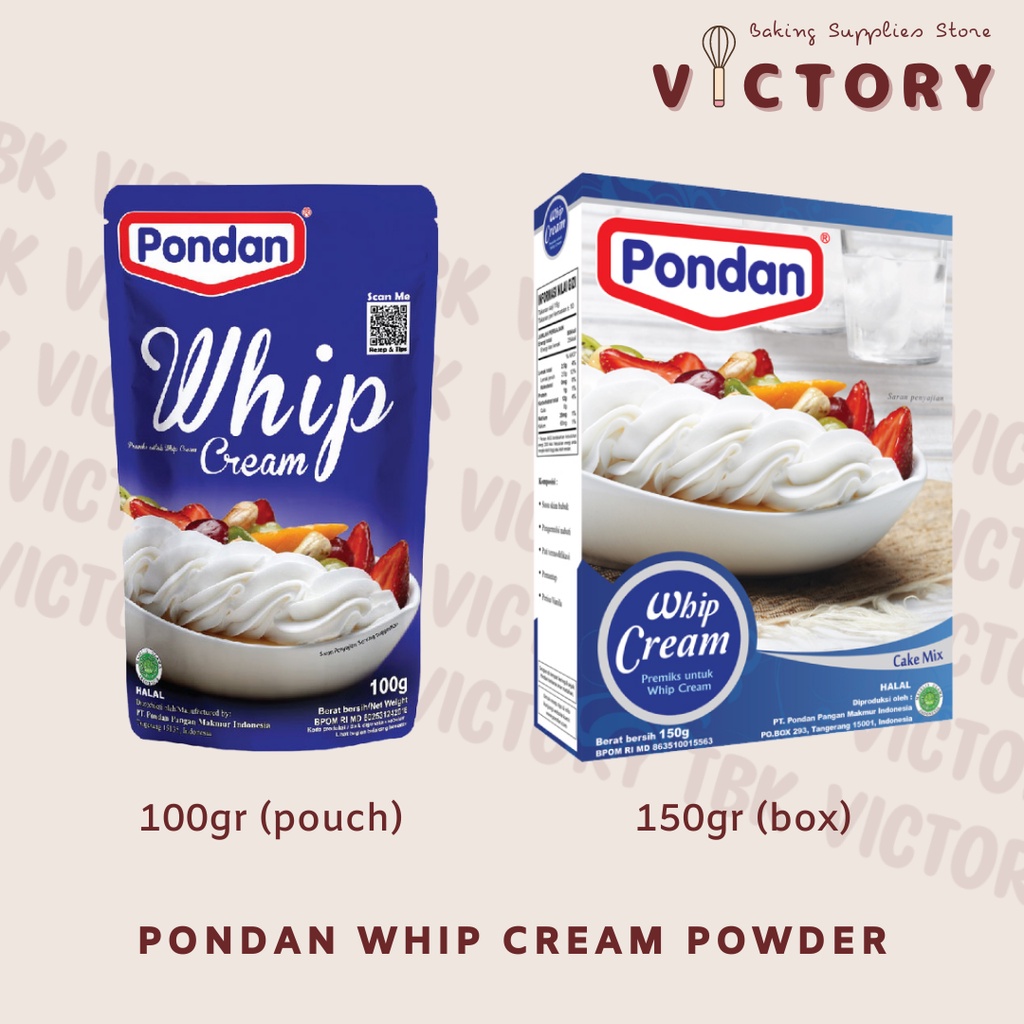 

Pondan Whip Cream Premix - whipped cream bubuk