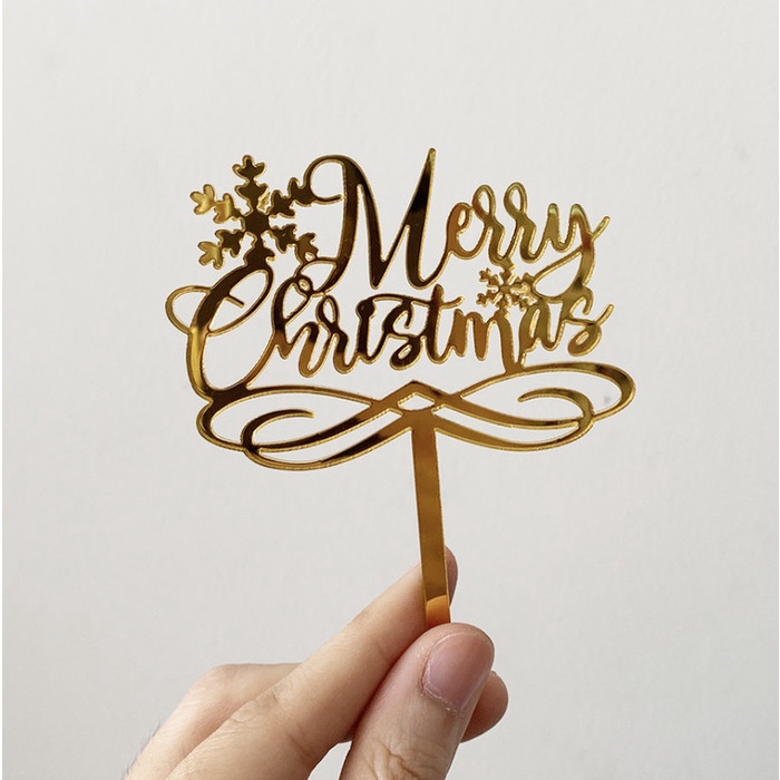

Murah Topper Akrilik Natal Christmas Topper Kue Cake Topper (3)