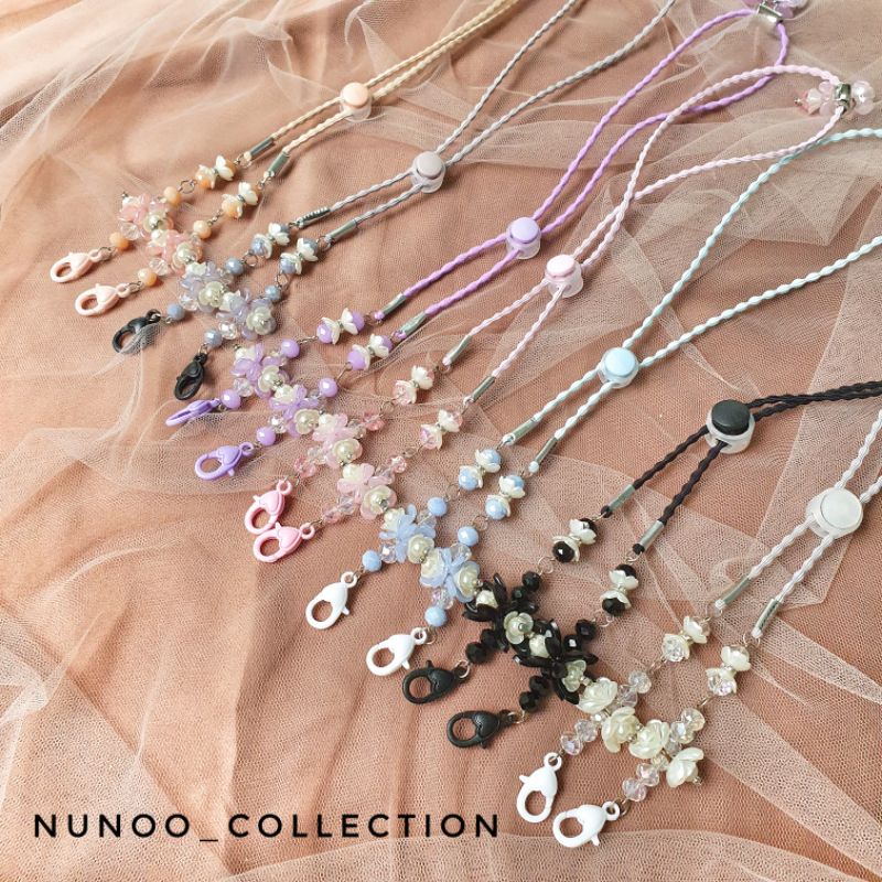 Strap Masker 2in1 Tali Masker Konektor Kalung Mutiara Lanyard Mask ( Masker Strap) / Gantungan Tali Masker