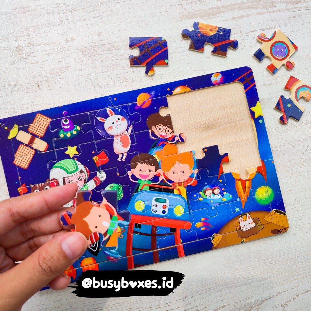 [busyboxes.id] Mainan Edukasi Puzzle Luar Angkasa Space Mainan Montessori Preschool