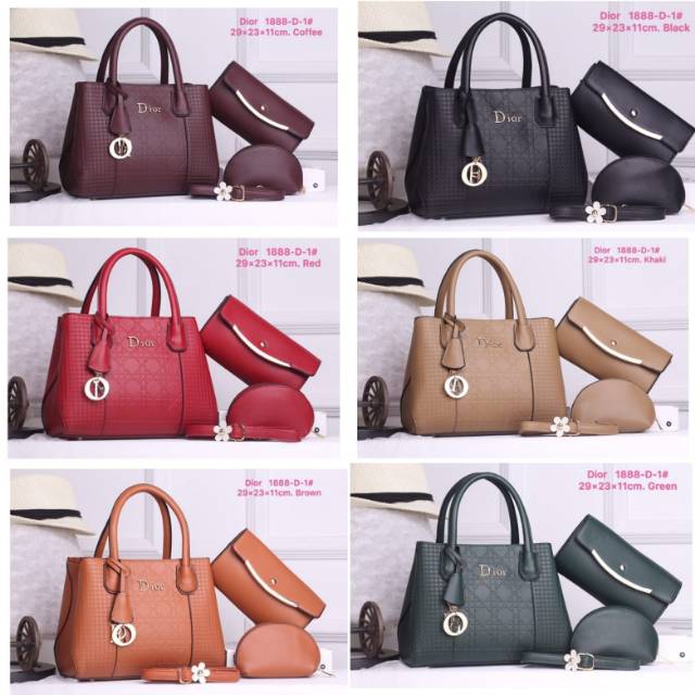 TAS WANITA DIOR SET 3IN1 / HANDBAG SET PREMIUM QUALITY