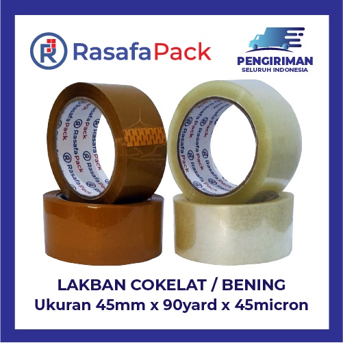 

Lakban Bening / Cokelat 45mm x 90yard (45 micron)