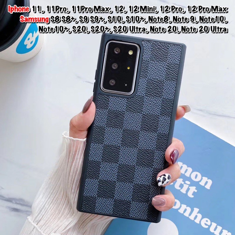 LV Leather Case Samsung S7edge S8 S8+ S9 S9+ Note 9 S10 S10+ Note 10 plus S20 Oppo F11 Vivo V15 Pro