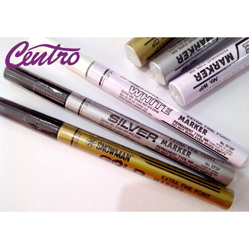 

SNOWMAN Fine Tip Paint Marker Spidol Kecil White Putih Silver Gold Emas FWP FGP FSP