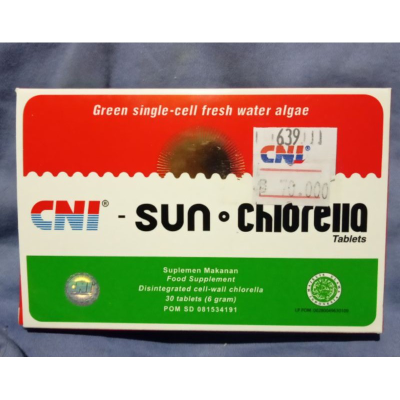 Obat Herbal/ Makan Kesehatan/ Suplemen Kesehatan/ Sun Chlorella CNI 30 tablet