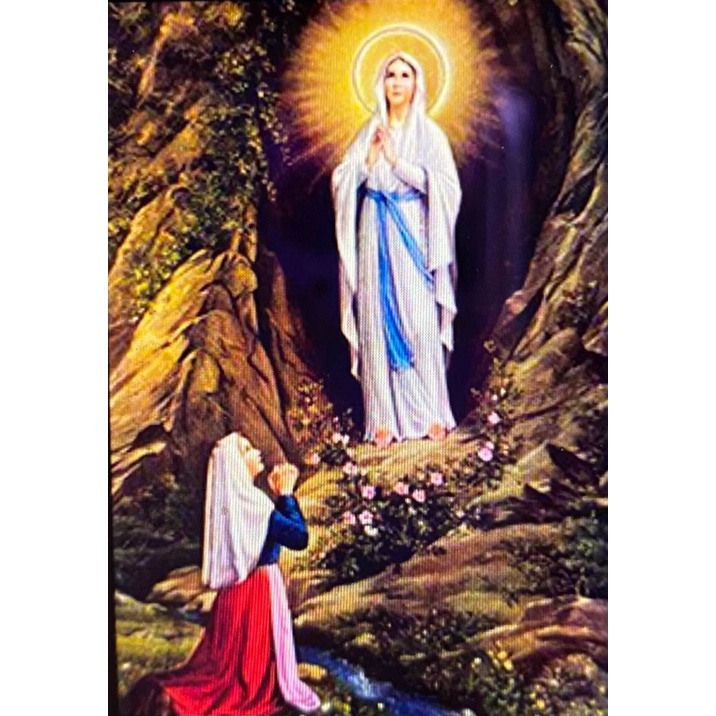 LUKISAN FULL DIAMOND 5D PAINTING (DIY) BUNDA MARIA BERDOA UKURAN 30x40cm (PxT)