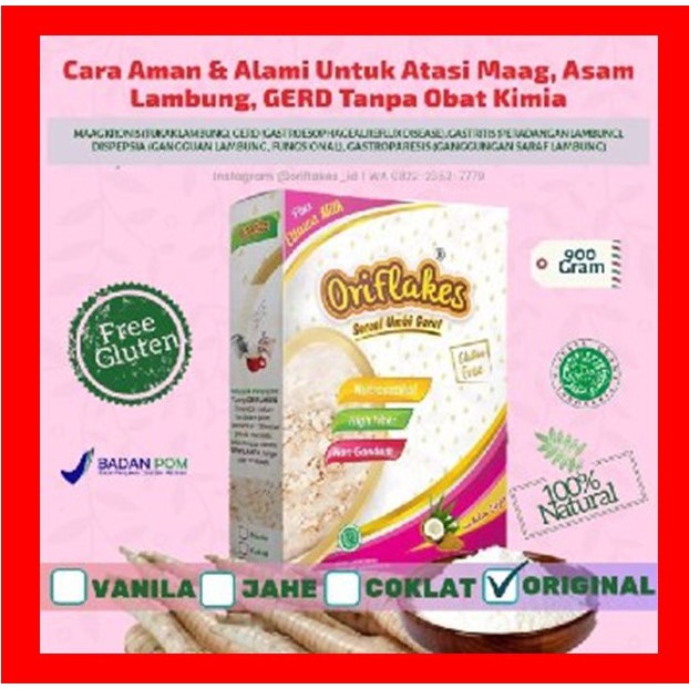 

ORIFLAKES ASAM LAMBUNG ARROWROOT SEREAL UMBI GARUT 350gr solusi MAAG, ASAM LAMBUNG, GERD