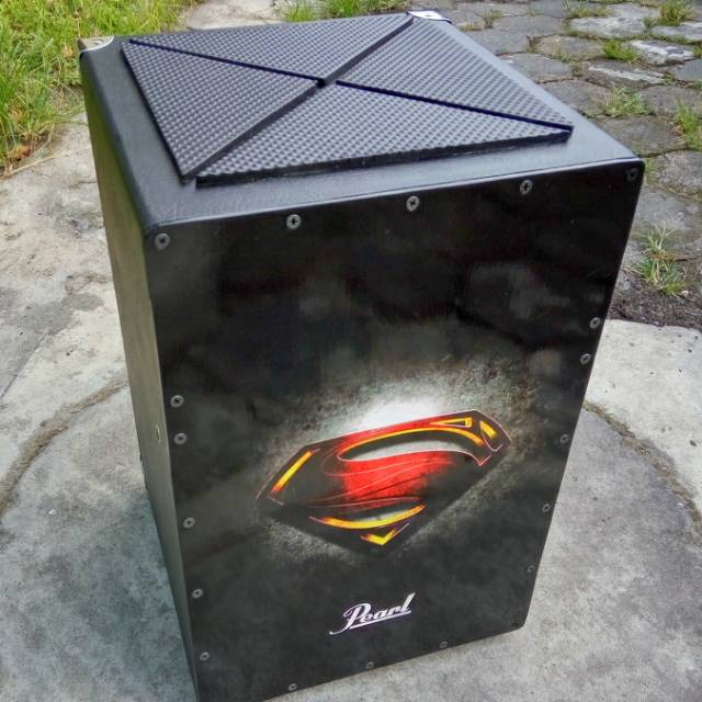 cajon pearl logo superman ,kajon akustik ,cajon custom
