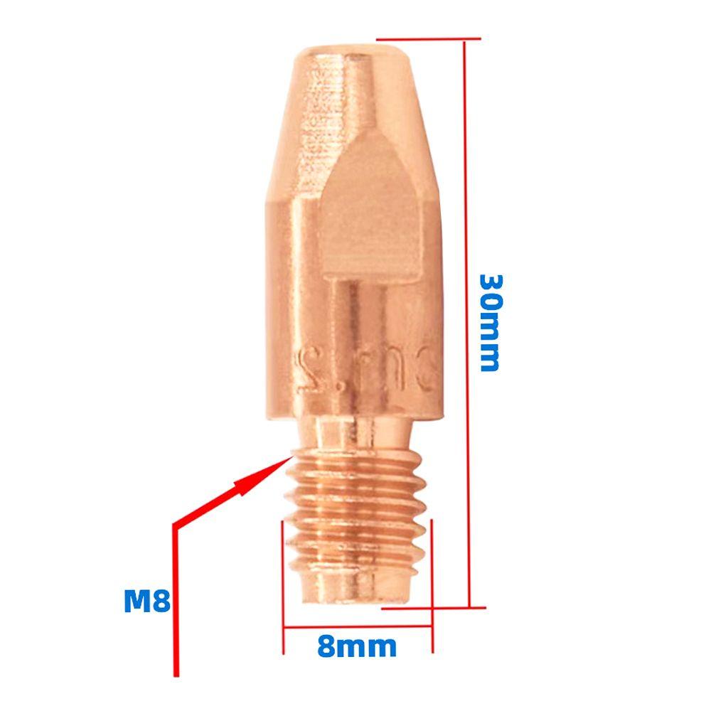 Nanas 5 Pcs Welding Torch Conductive Tip Tembaga MIG MAG Welder Welder Aksesori Contact Tip Holder