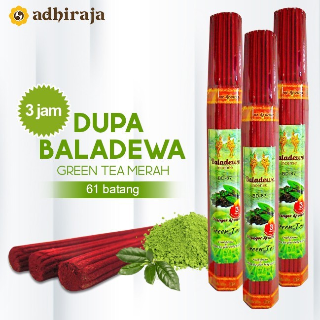 Dupa/ Hio Wangi Harum Baladewa 3 jam 61 batang Green Tea merah