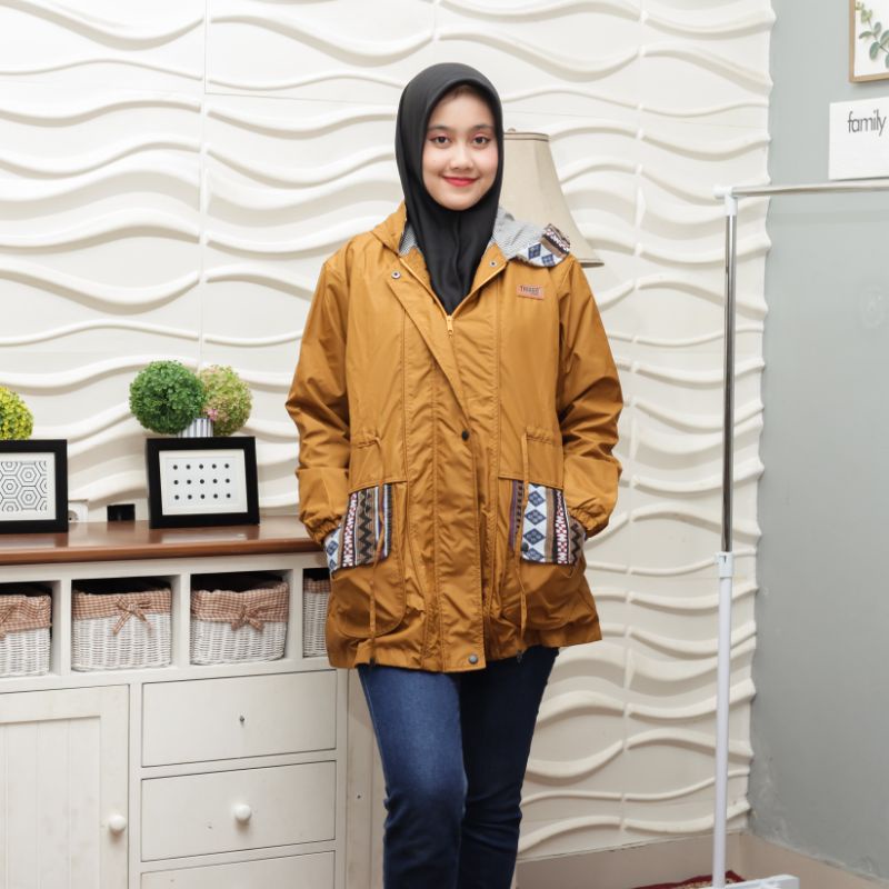 Jaket Parka Etnik Songket Waterproof Kubus Thiago