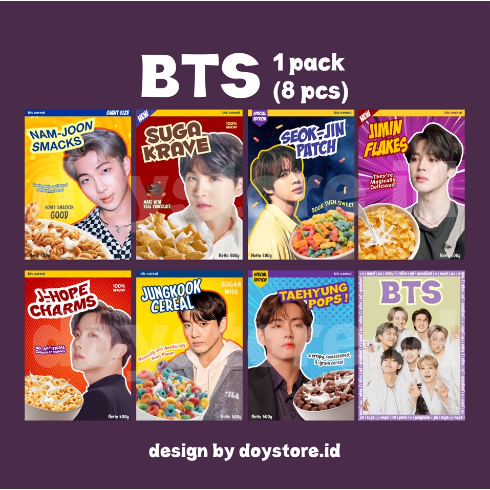 Poster Dinding Aesthetic BTS Cereal | Wall Poster BTS Cereal by doystoreid
