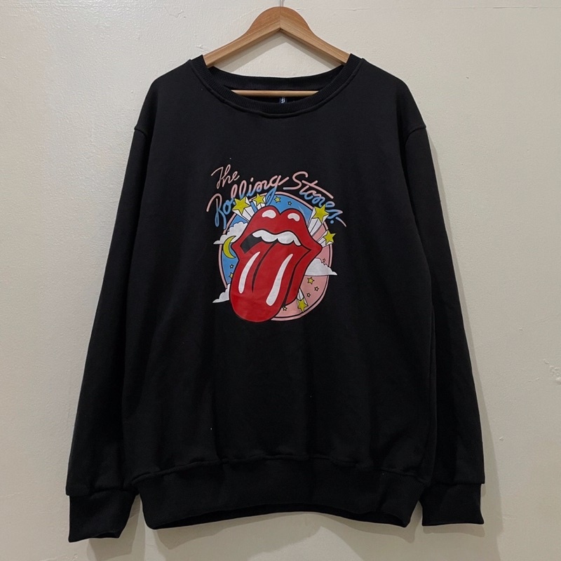 Sweatshirt H&M Rolling Stone Black