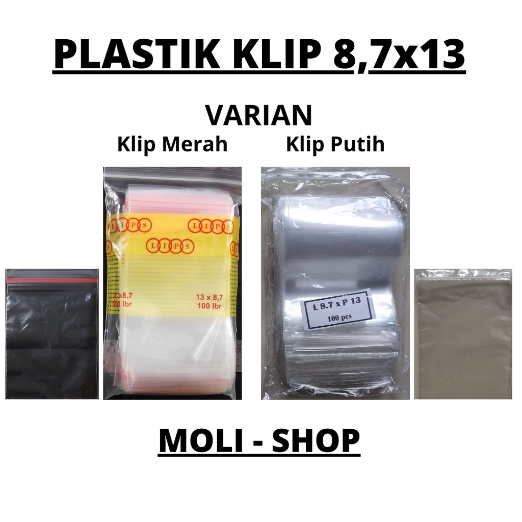 Plastik Klip uk 8,7x13 cm (isi 1000 lbr), plastik obat, plastik zipper