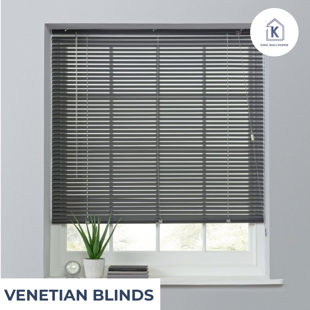 VENETIAN BLINDS - Krey Aluminium 25mm - Tirai Gulung - Tirai Minimalis - Tirai Horizontal - Sharpoin