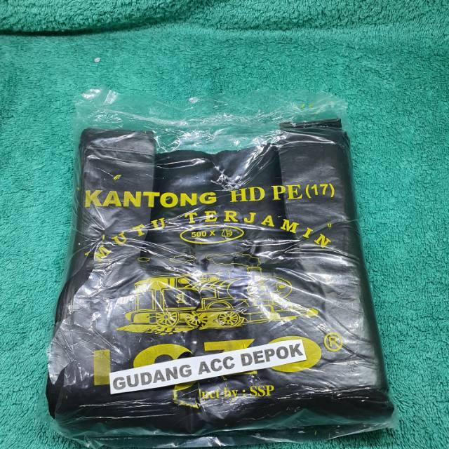 KANTONG PLASTIK/ KANTONG KRESEK LOZO TEBAL HITAM UKURAN 17 24 28 35 40 CM