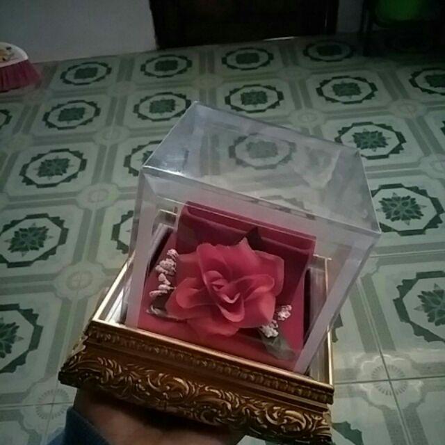 Kotak Cincin Frame Tutup Mika Untuk Seserahan/ Lamaran Fc