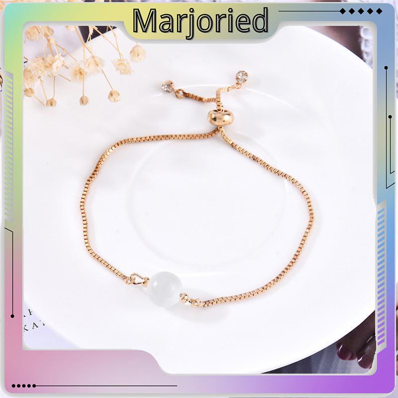 Korea Fashion Sederhana Desain Gelang Serut Ukuran Adjustable Manis Perhiasan Wanita-MJD