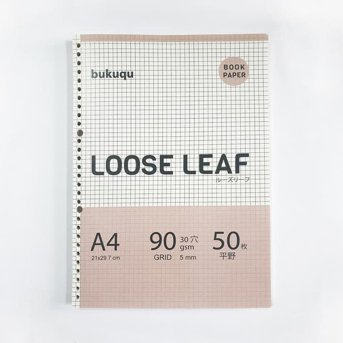 A4 BOOKPAPER LOOSE LEAF - GRID BY BUKUQU TERBARU