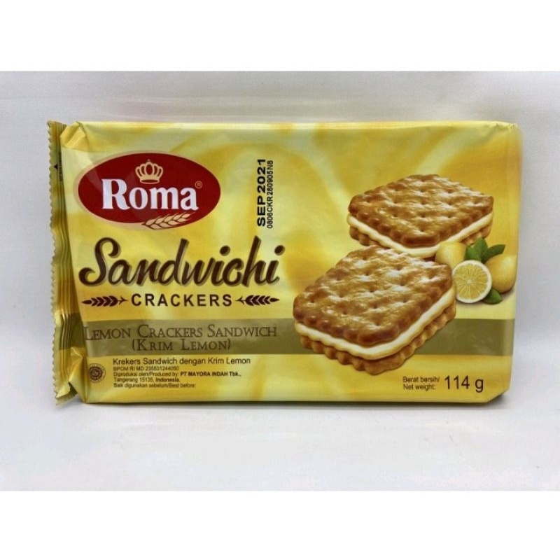 

Roma Sandwichi Sandwich Crackers Krim Lemon 114gr